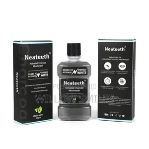Activated Charcoal Mouthwash + Bamboo Tooth Brush