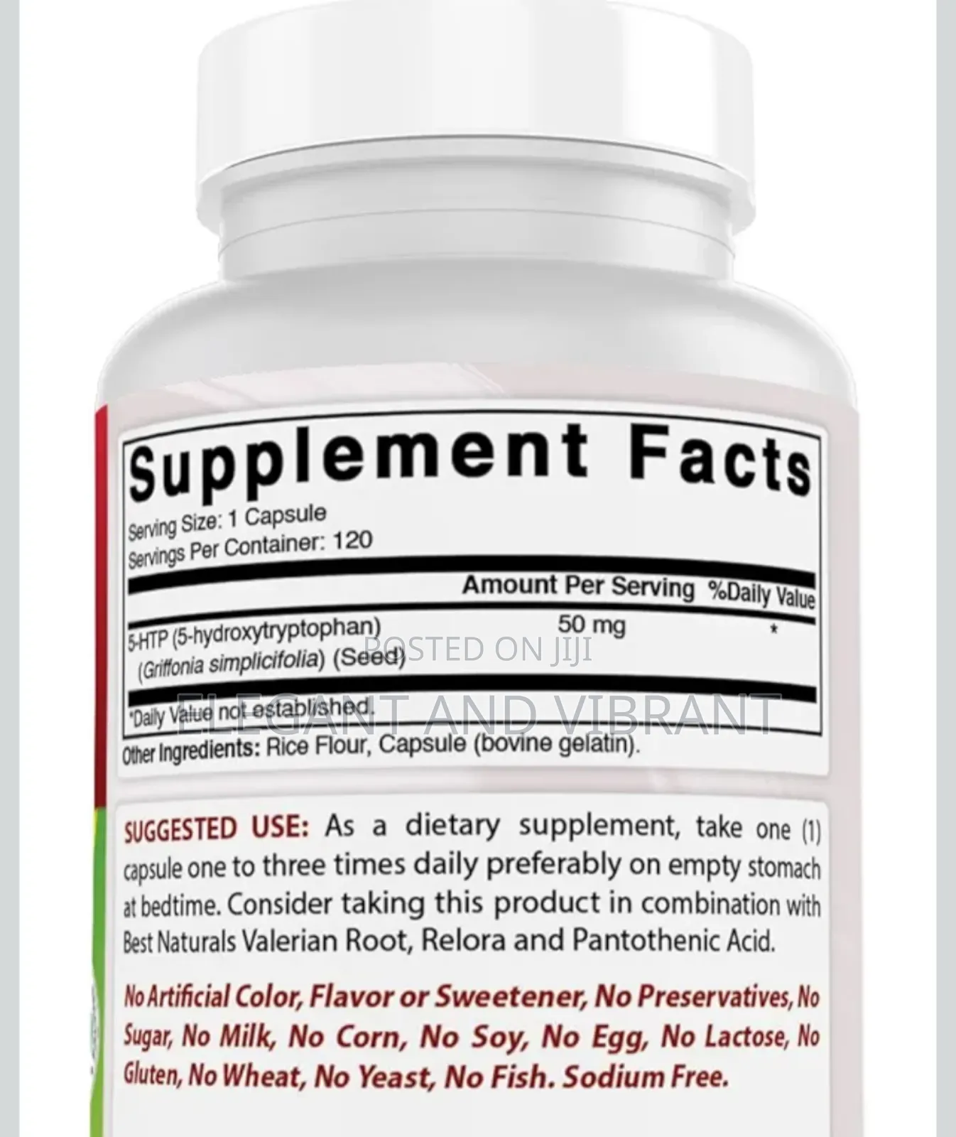 5htp 50 Mg 120 Capsules, 5 HTP Capsules Supports Rest Restful Sleep