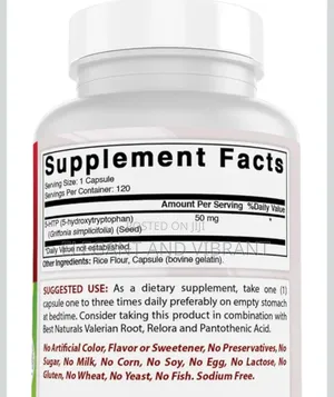5htp 50 Mg 120 Capsules, 5 HTP Capsules Supports Rest Restful Sleep