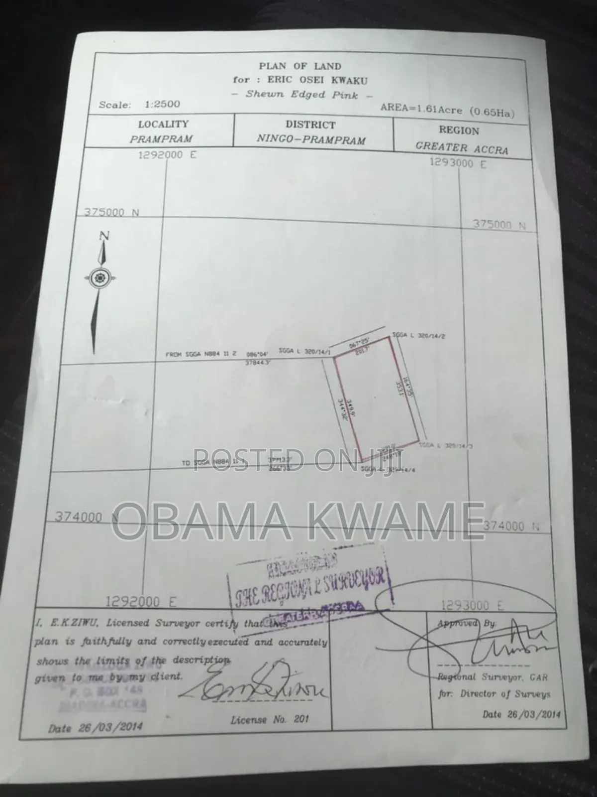 Titled 10 Plots Of Land For Sale At Prampram Near The Beach