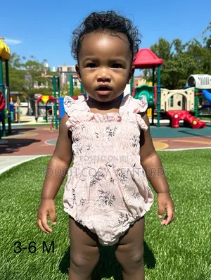 Light Pink Floral Ruffle Romper (3–6 M)