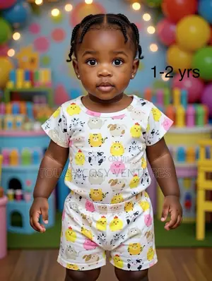 Cartoon Animal Print Baby Set (1–2 Yrs)