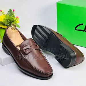 Clarks Men Brown Leather Loafers