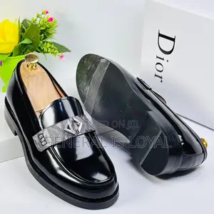 Dior Men's Executive Black Polished Leather Loafers