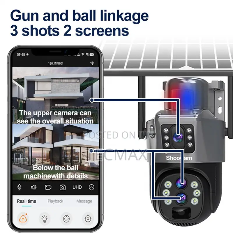 2 Lens 4g Solar Security Camera
