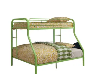 Twin Over Full Metal Standard Bunk Bed (Greenhead)