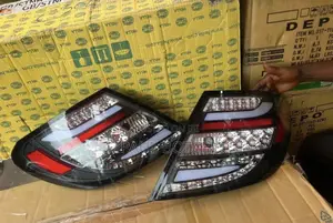 Mercedes-Benz W204 C-Class Sedan 2007-2011 Black Led Tail Lights