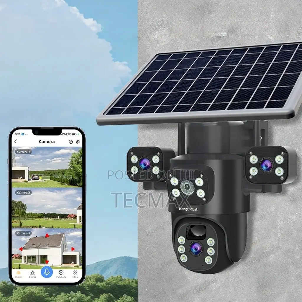 Triple Lens 4g Solar Security Camera