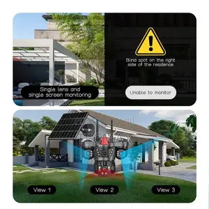 3-Lens Wifi Solar Security Camera