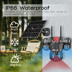 3-Lens Wifi Solar Security Camera