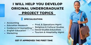 I Will Help You Develop Original Undergraduate Project Topics