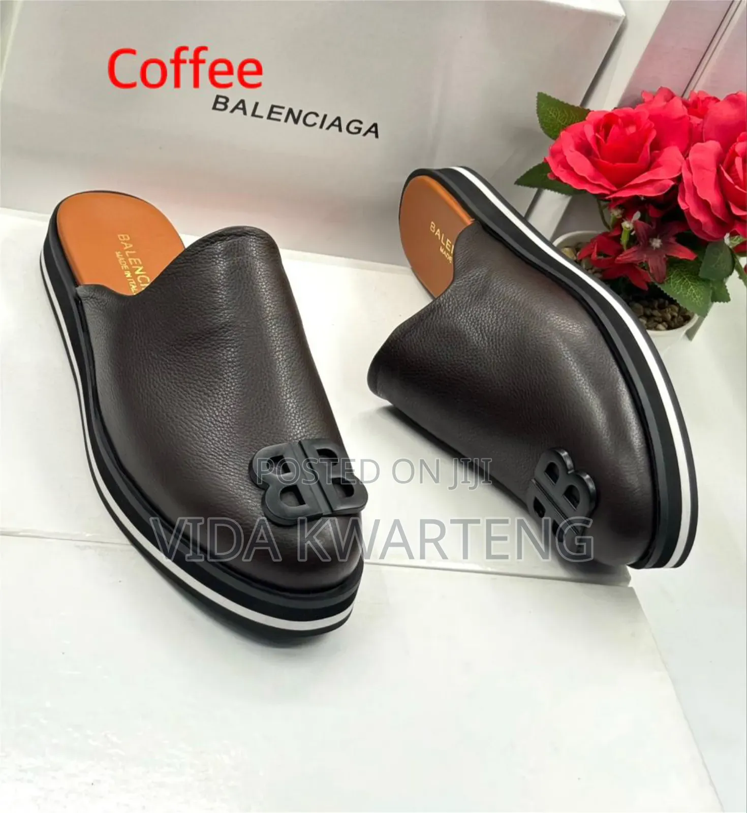 Classic Balenciaga Coffee Brown Half Shoe