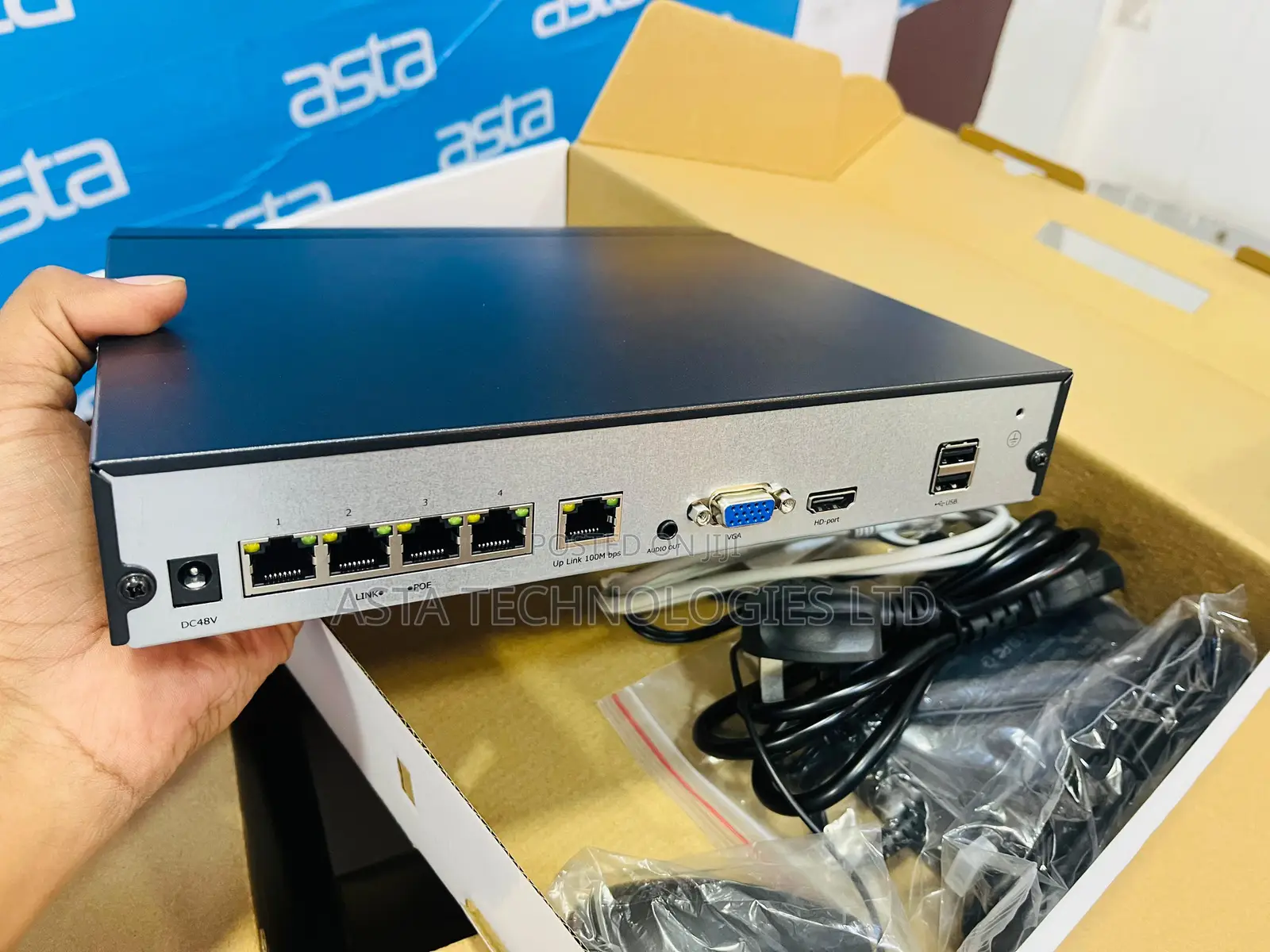 CCTV Camera 4 Channel Complete Kit With Wires Cables Plug Play