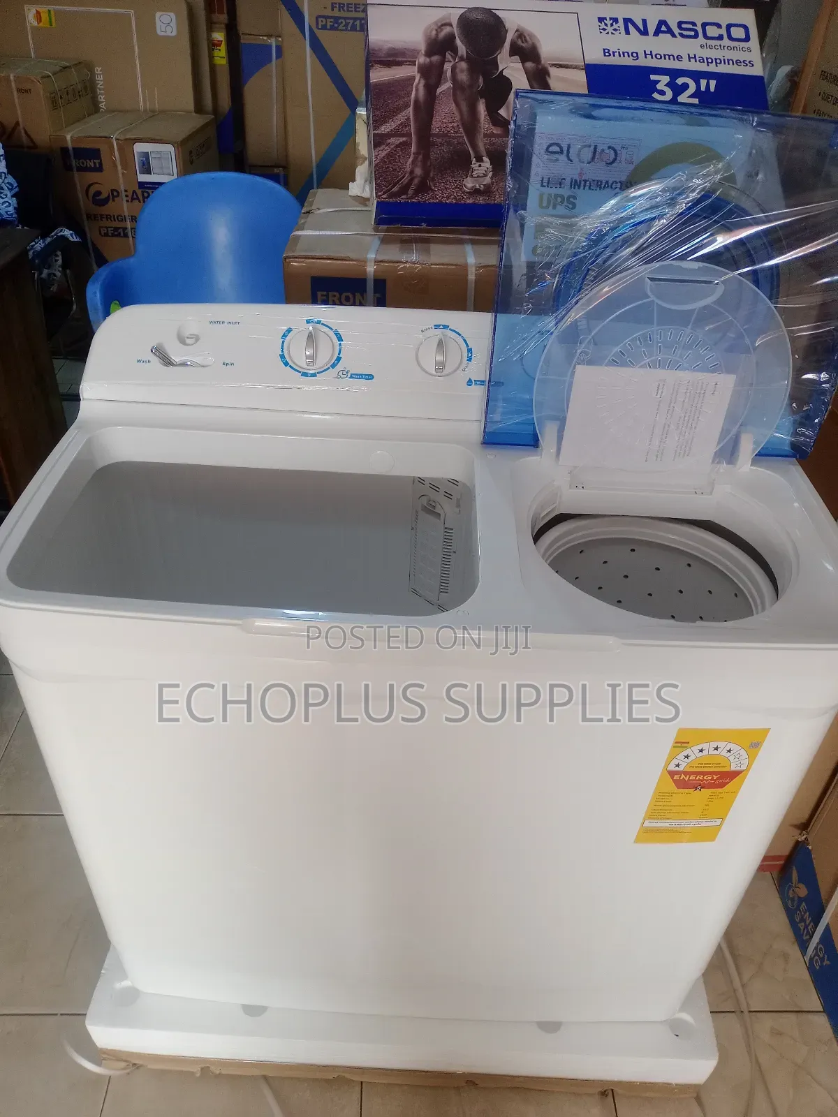 Nasco 15kg Washing Machine/Twin Tub/Wash and Spin