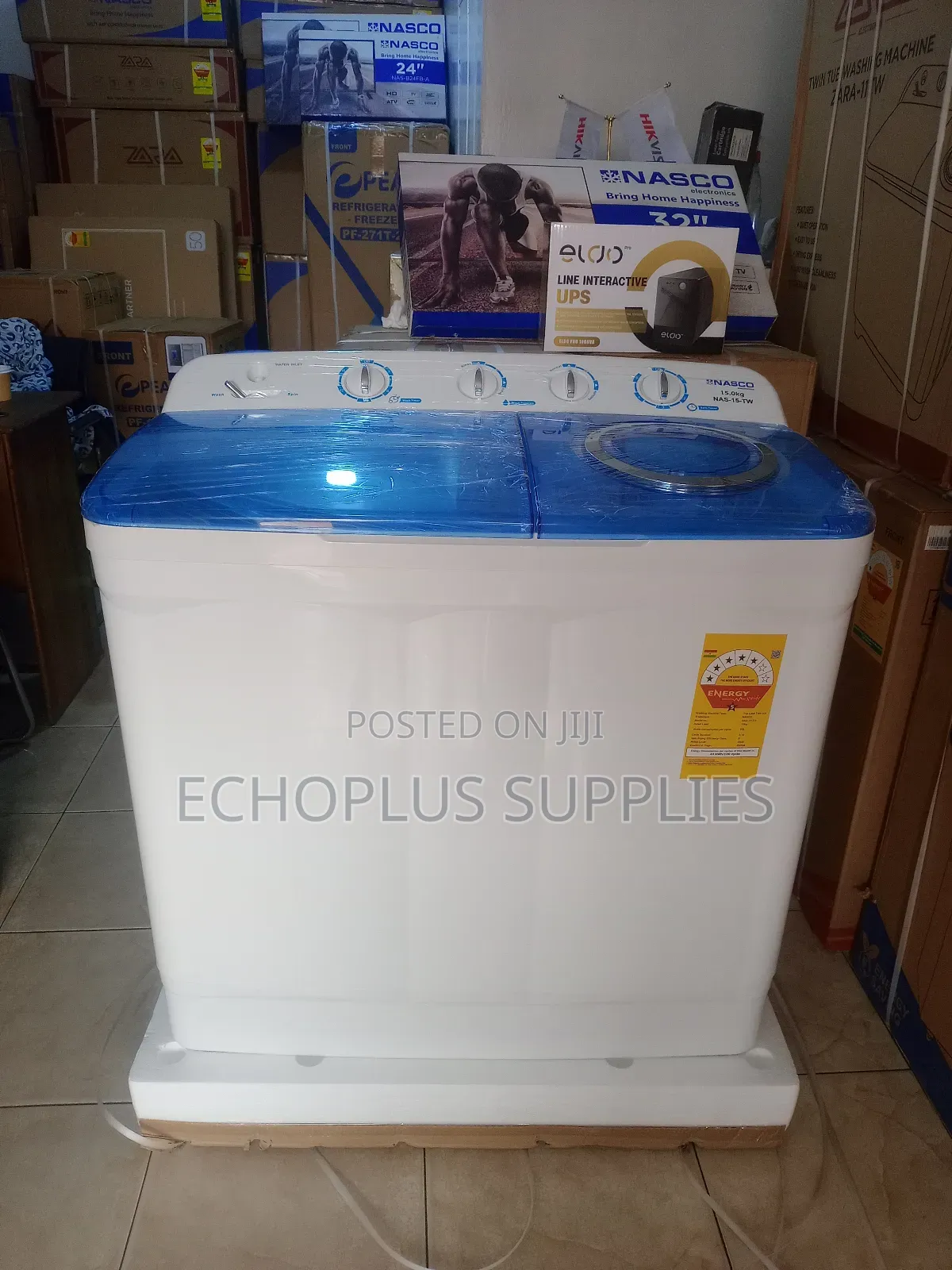 Nasco 15kg Washing Machine/Twin Tub/Wash and Spin