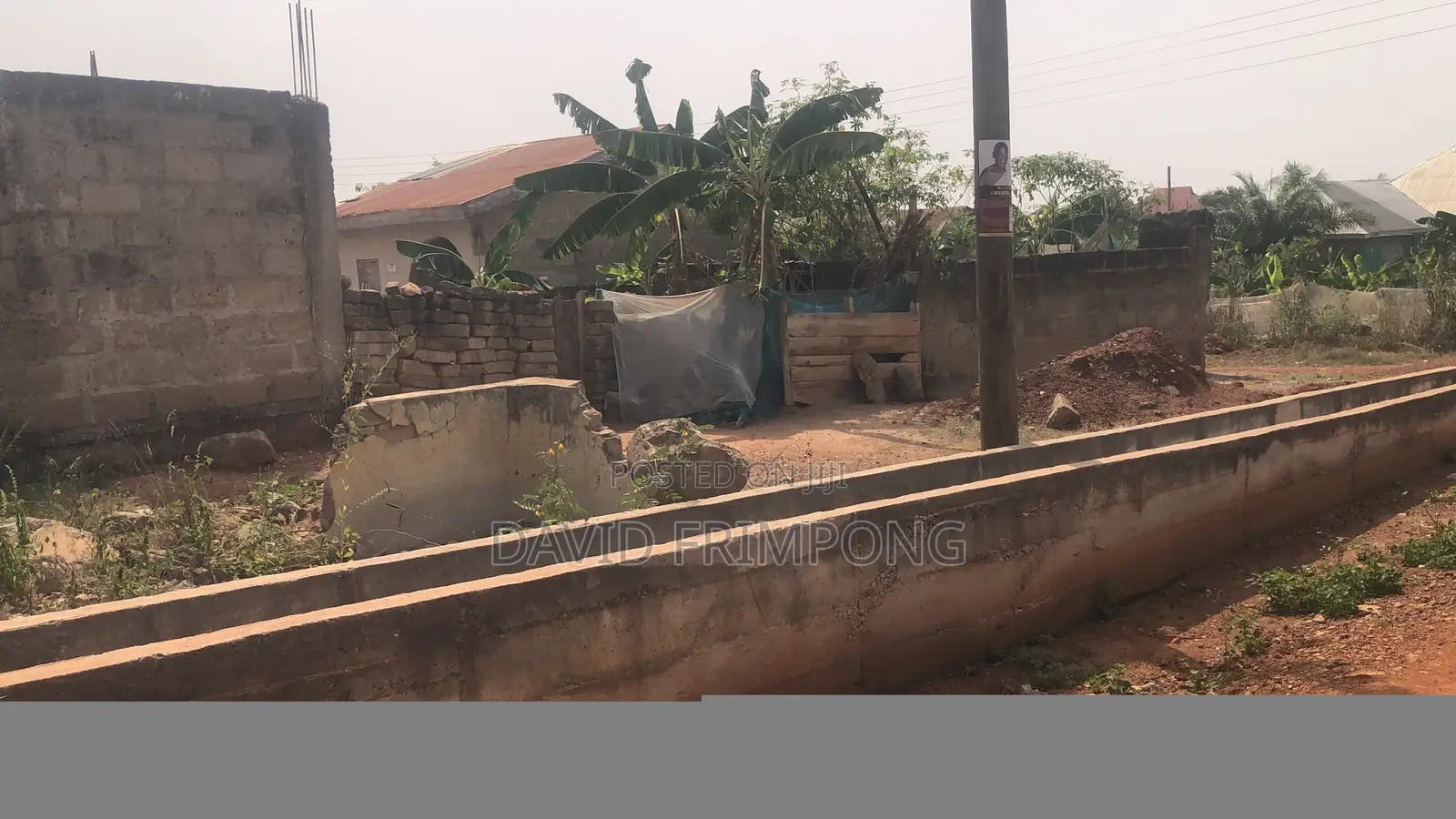 Half Plot 45 100 at Ejisu (Donaso), 2 Uncompleted Bedroom Apartment