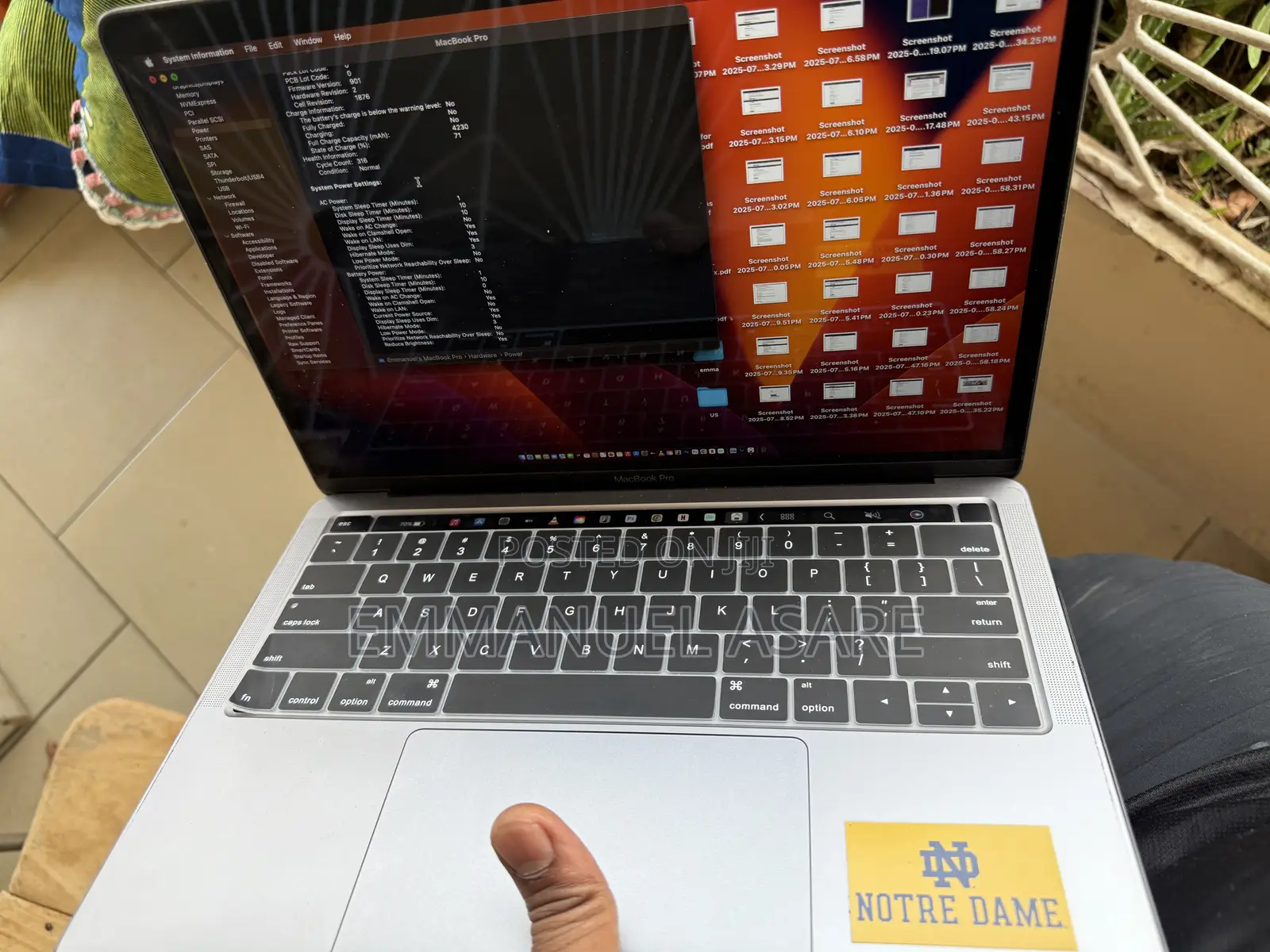 Laptop Apple MacBook Pro 2020 16GB Intel Core i5 SSD 512GB
