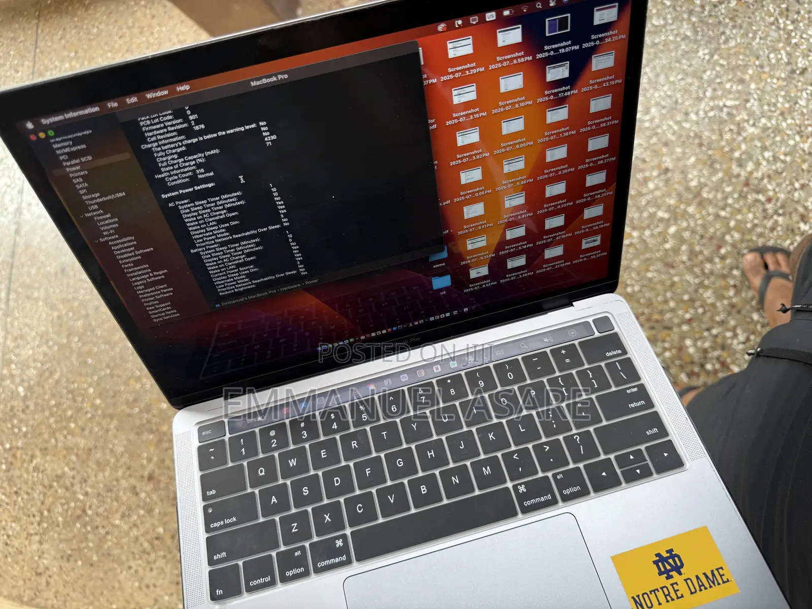 Laptop Apple MacBook Pro 2020 16GB Intel Core i5 SSD 512GB