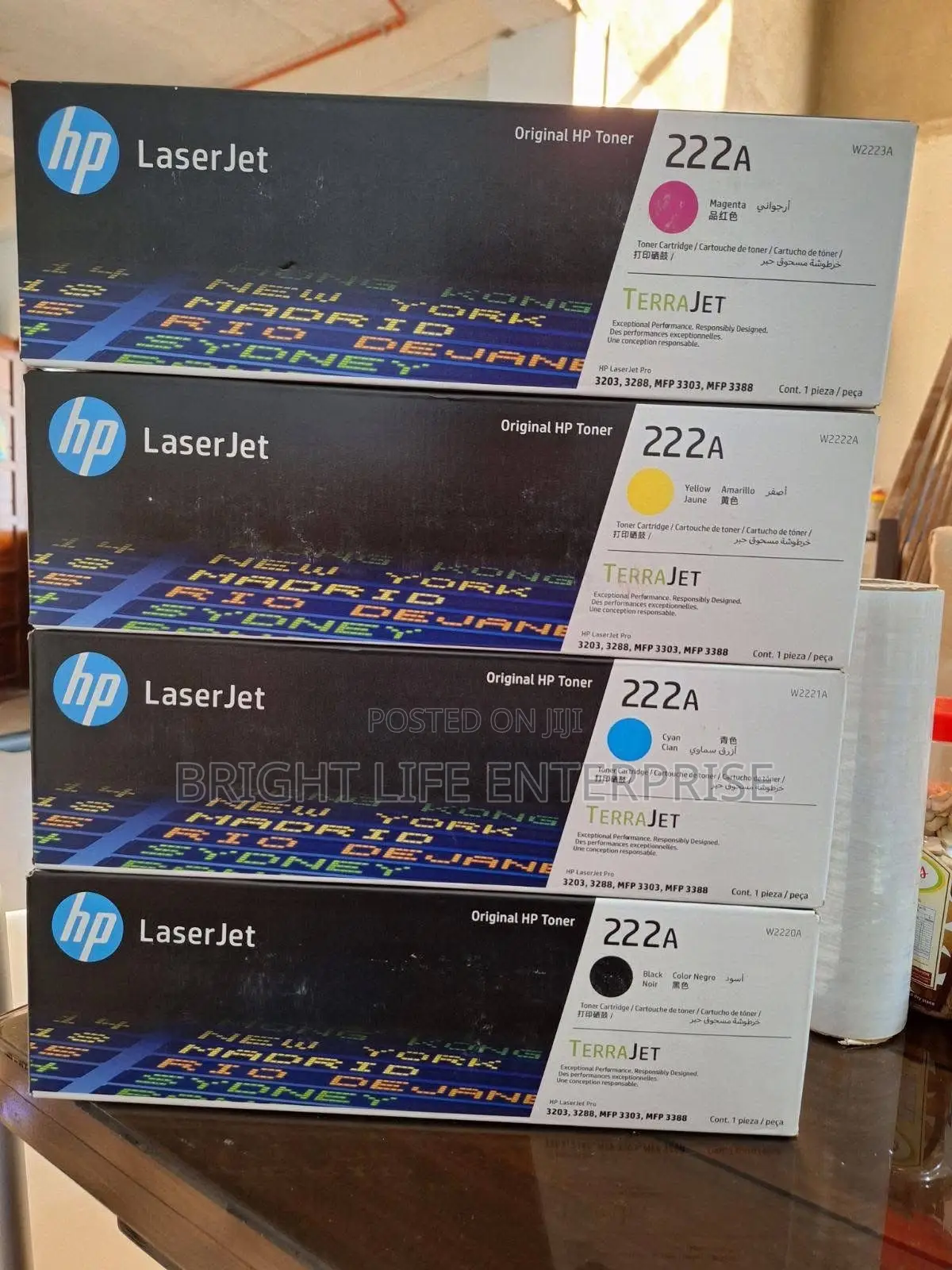 Hp Toner W2220a (222a) Black ,Cyan, Yellow,Magenta