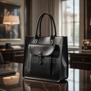 Elegant Structured Leather Tote Bag