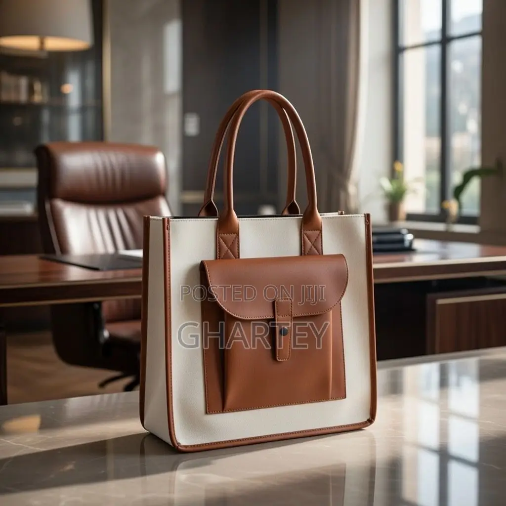 Elegant Structured Leather Tote Bag