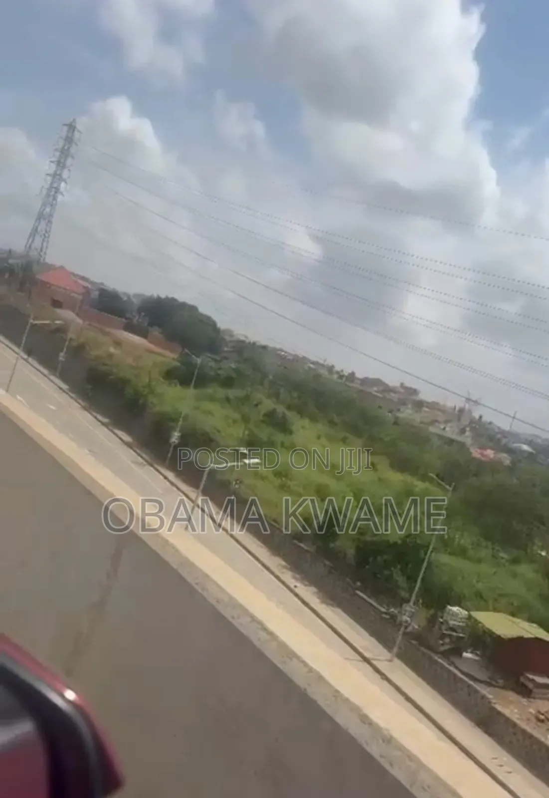 Roadside Titled 8.8 Acres of Land for Sale at Pokuase Interchange