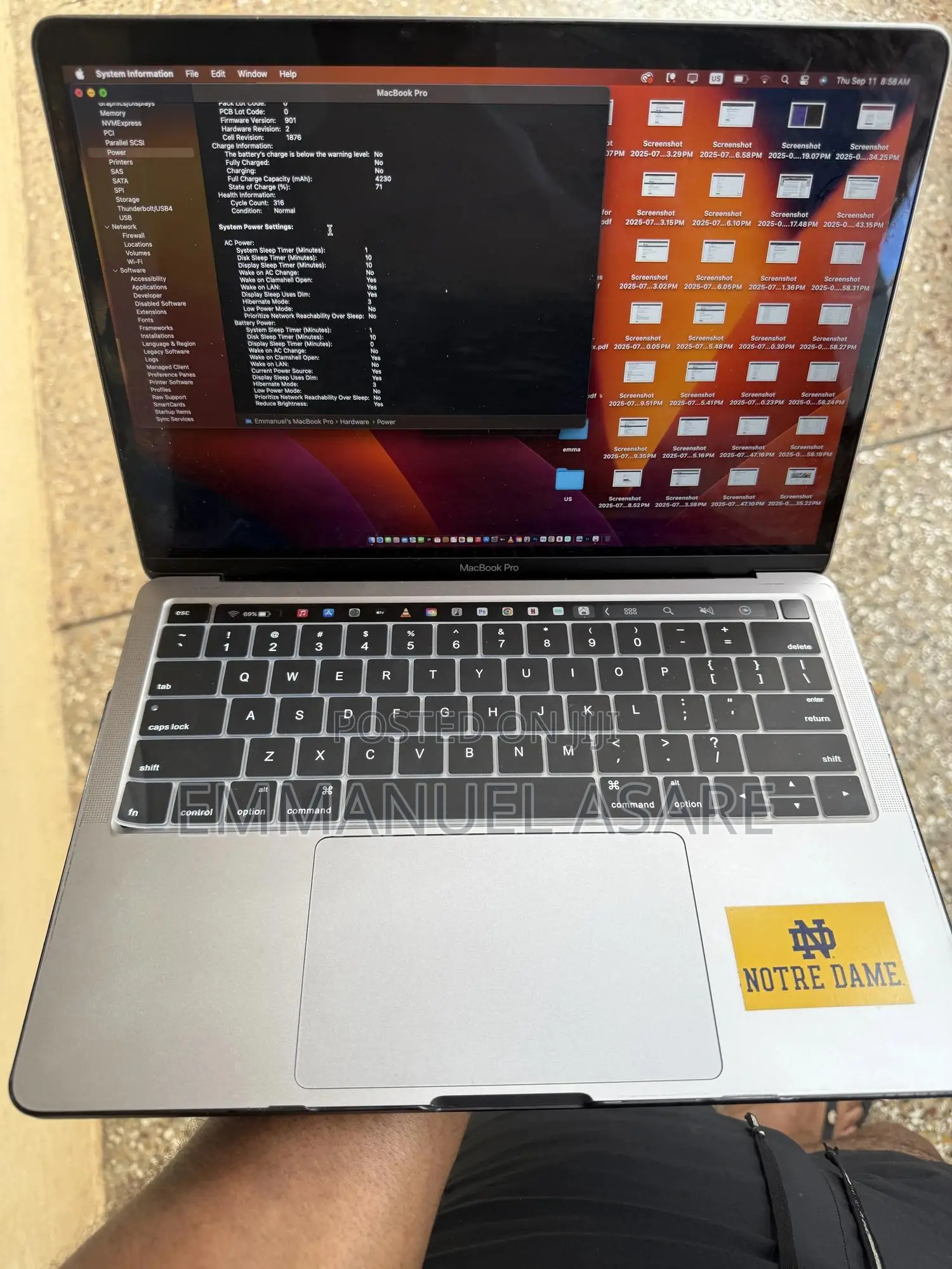 Laptop Apple MacBook Pro 2020 16GB Intel Core i5 SSD 512GB