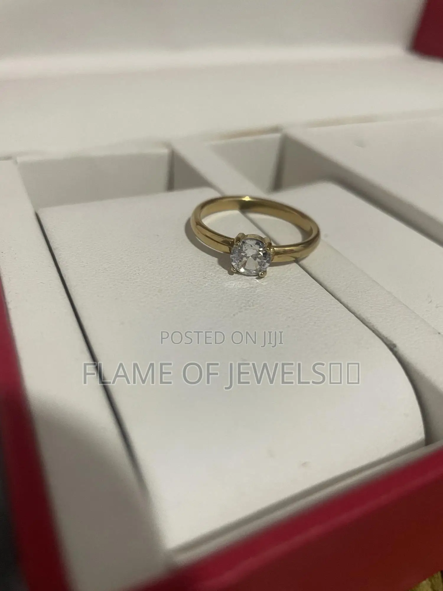 Round Stone Gold Promise Rings