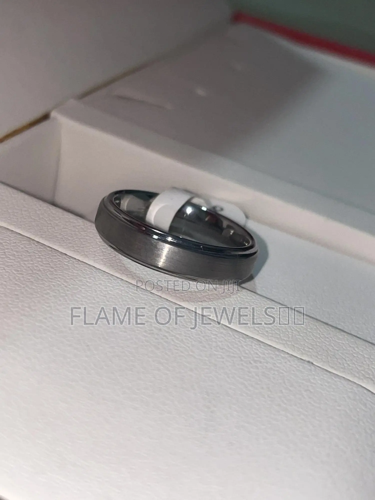 Dark Silver Wedding Ring -No Fade/Rust