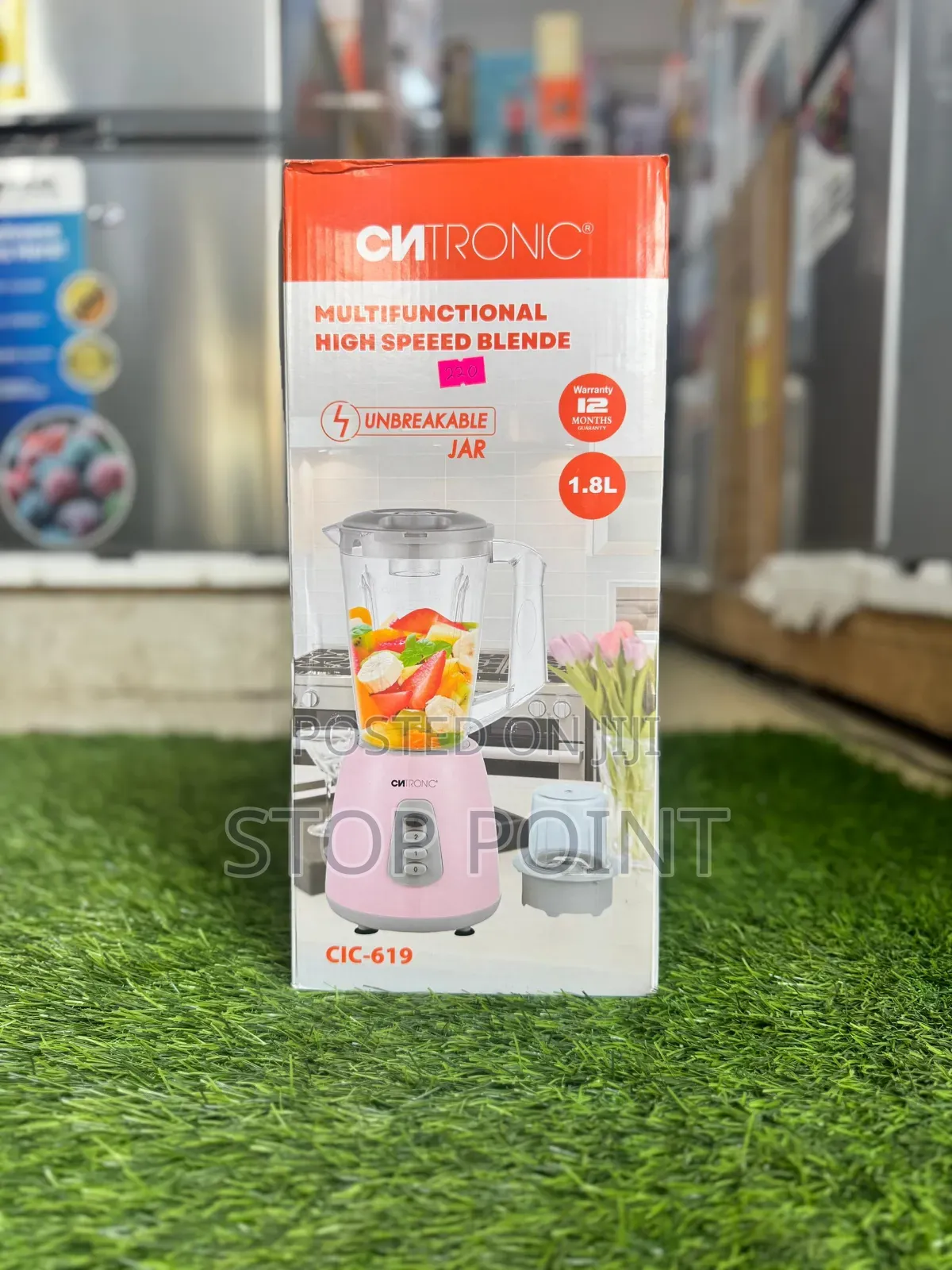 1.8ltr Unbreakable Blender + Grinder -Cntronic