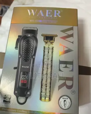 Waer Wa-6068 Professional Cordless Hair Clipper and Trimmer Set.