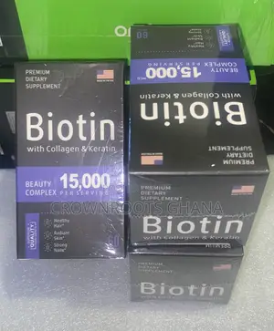 Biotin Collagen and Keratin for Hair Growth and Skin Black