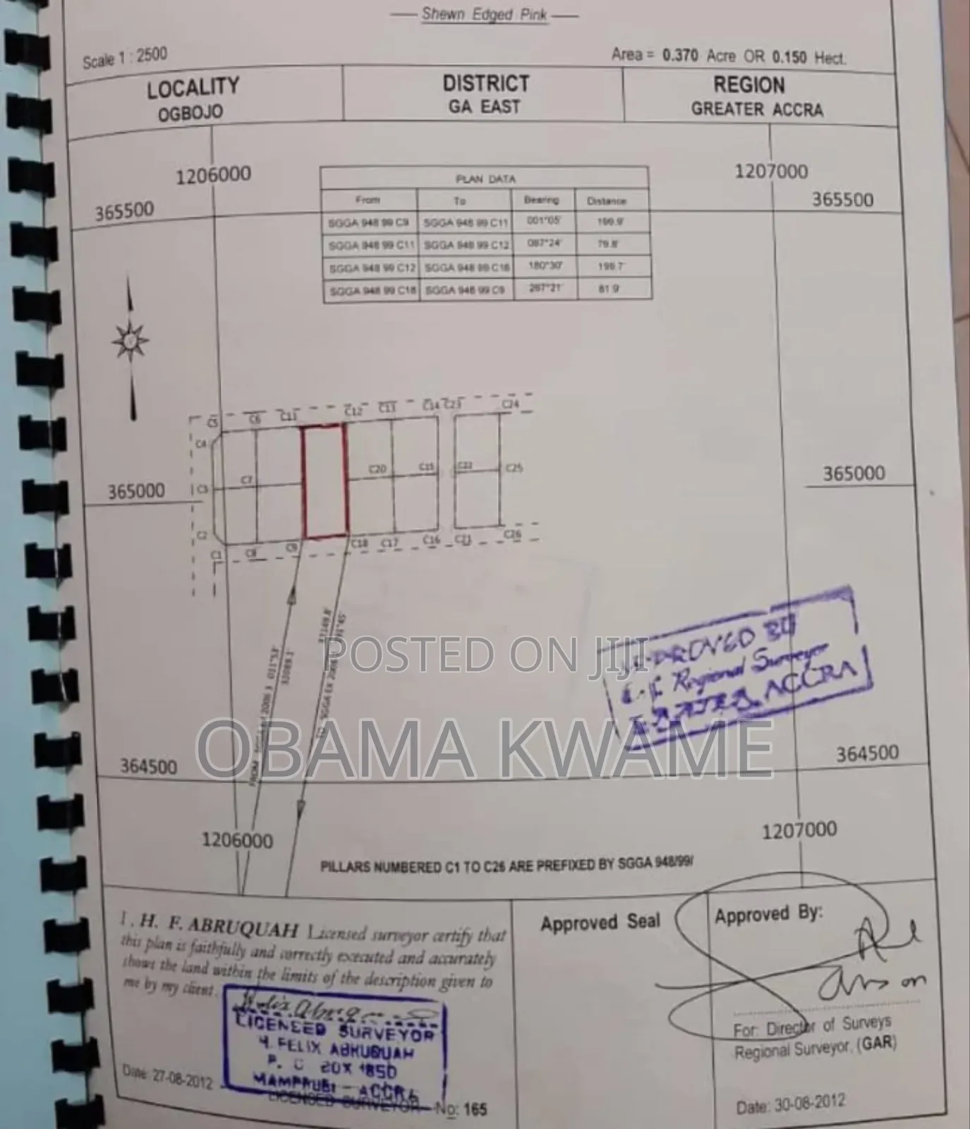Two Plots of Land for Sale at Madina at the Back of Social Welfare