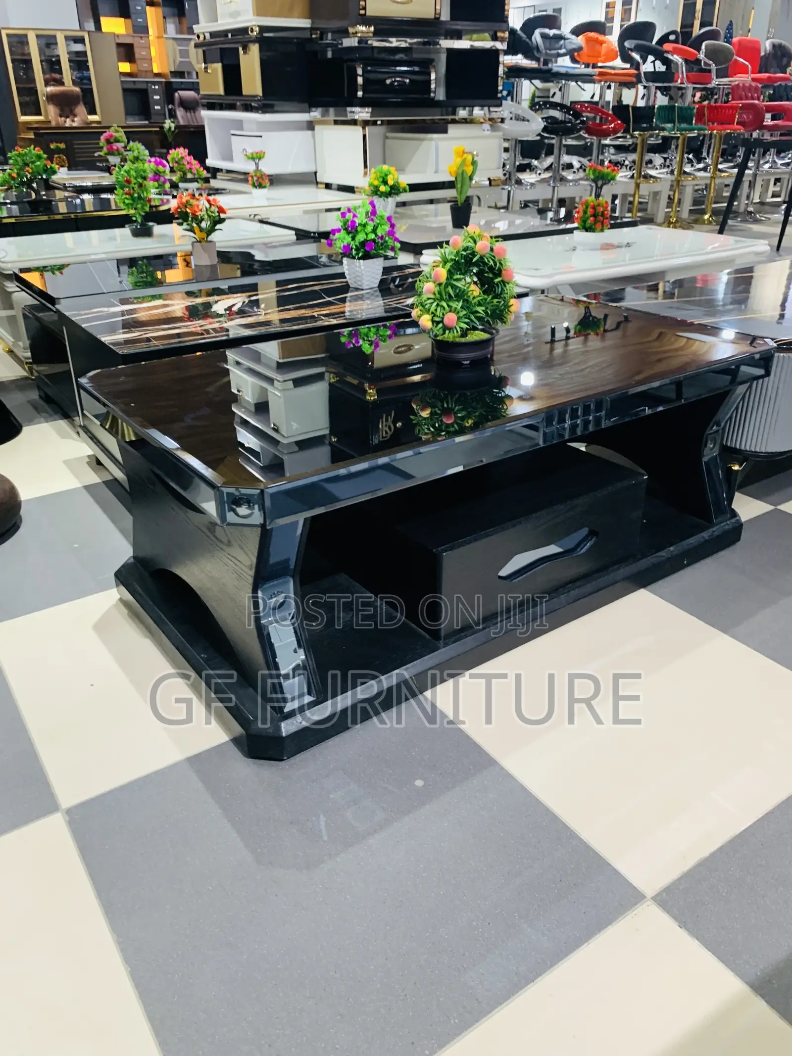 Modern Rectangular Coffee Table W/ Glass Top