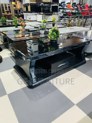 Modern Rectangular Coffee Table W/ Glass Top