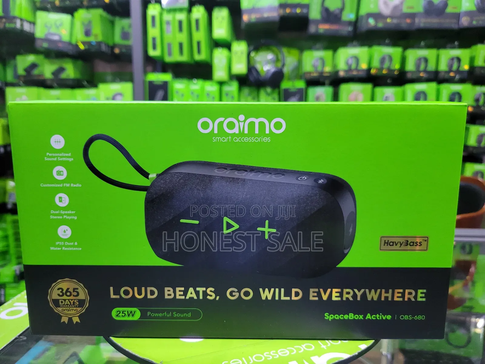 Oraimo Spacebox Active 25w Portable Speaker With Fm Radio Custom Eq