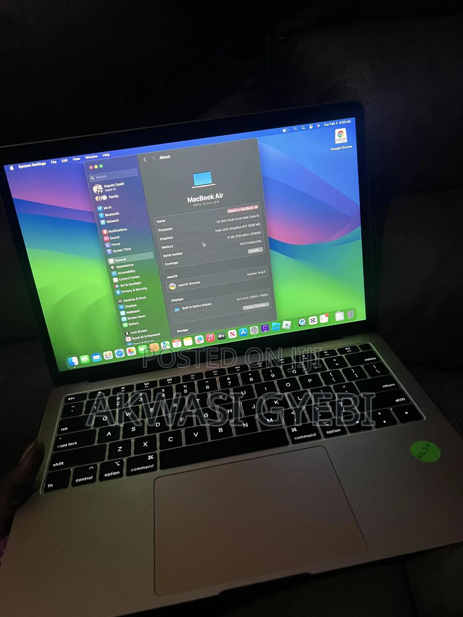 Laptop Apple MacBook Air 8GB Intel Core i5 SSD 128GB