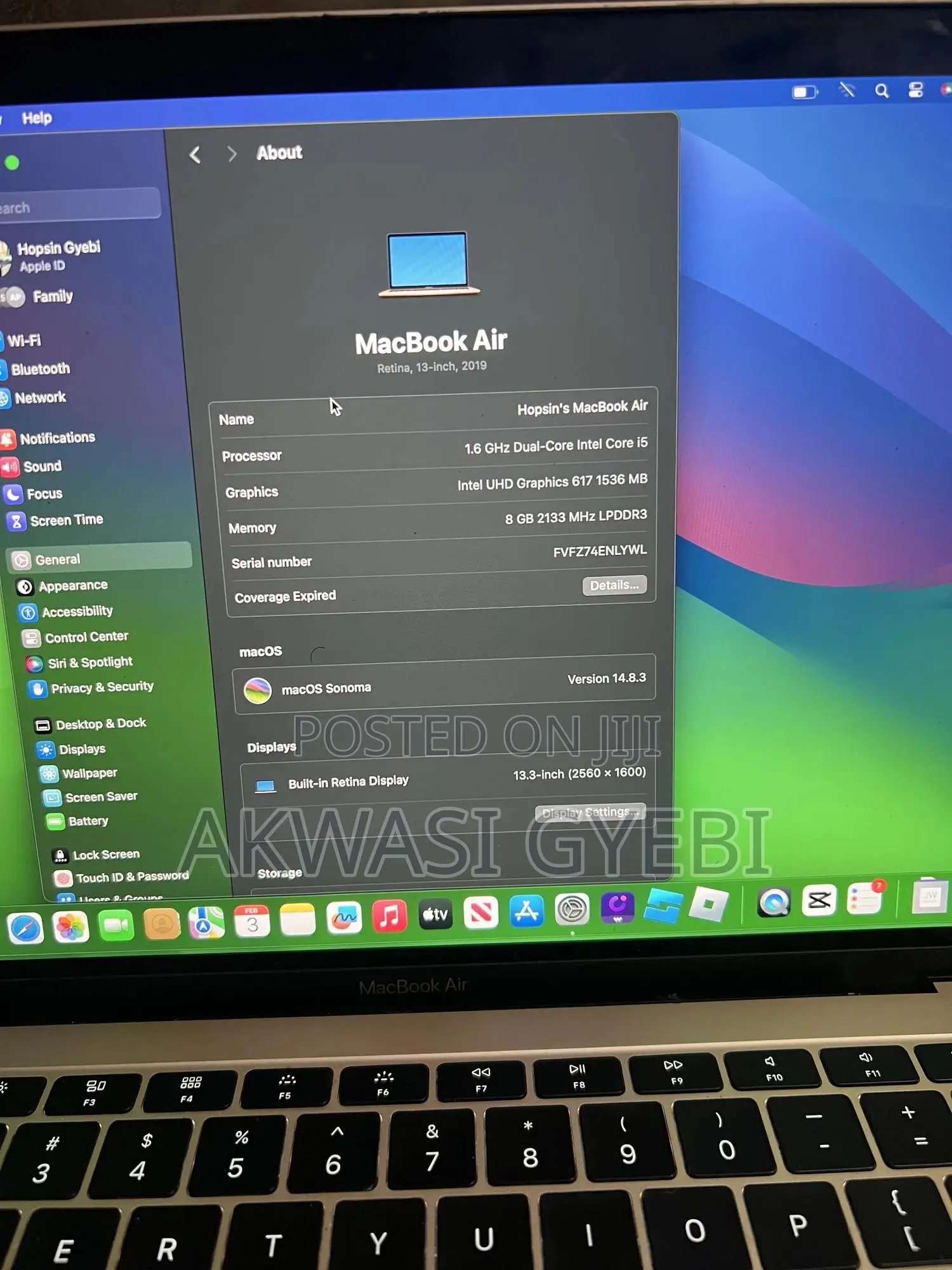Laptop Apple MacBook Air 8GB Intel Core i5 SSD 128GB