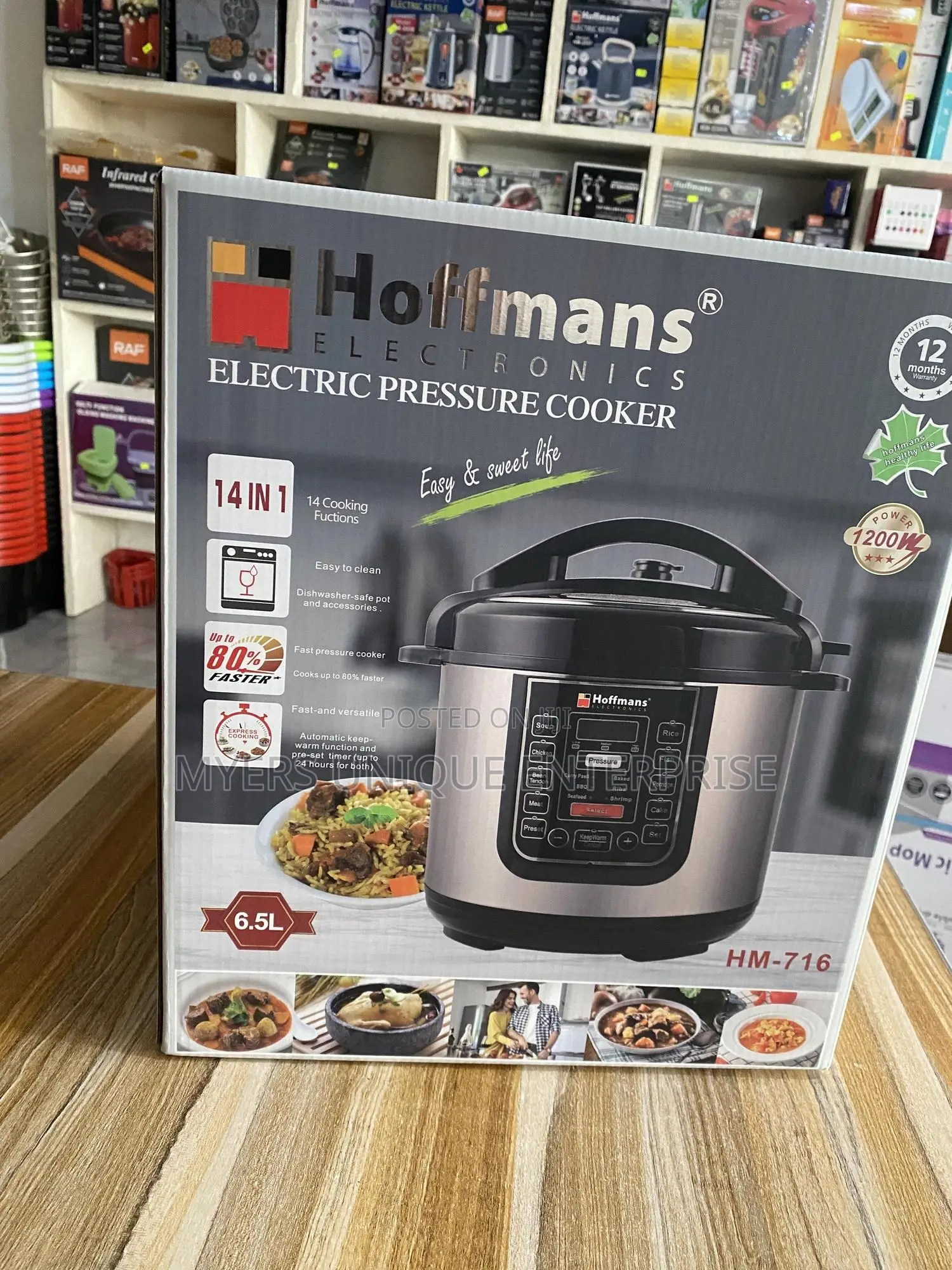 Hoffmans 6.5l Touch Control Panel Presssure Cooker