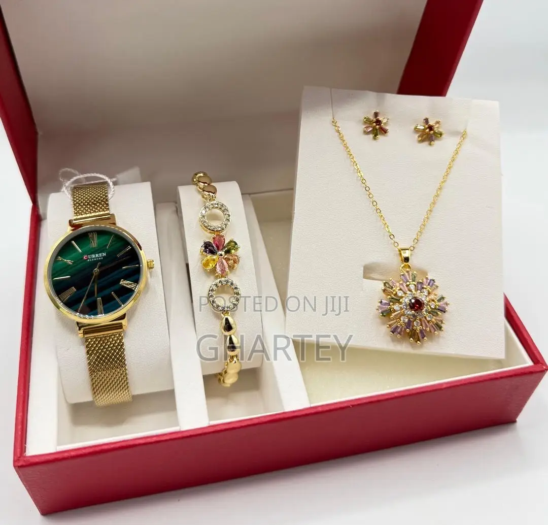 Gold Tone Luxury Jewelry Gift Set - Timeless Elegance