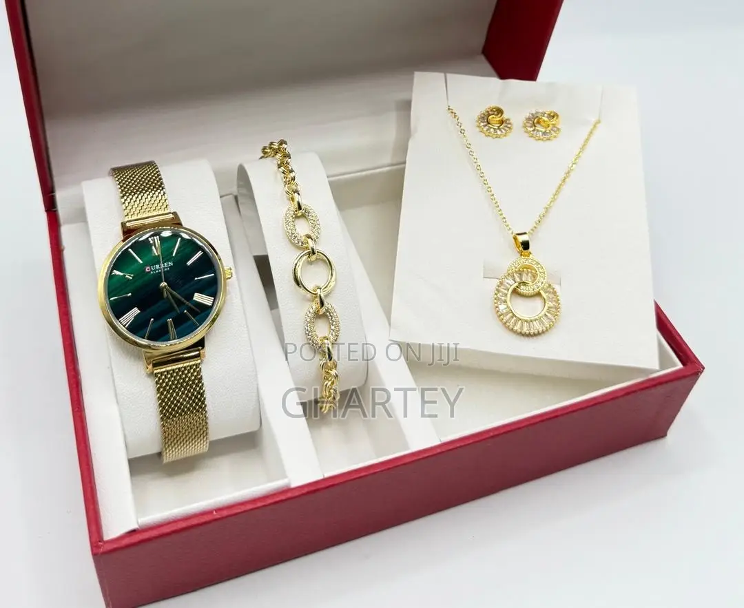 Gold Tone Luxury Jewelry Gift Set - Timeless Elegance