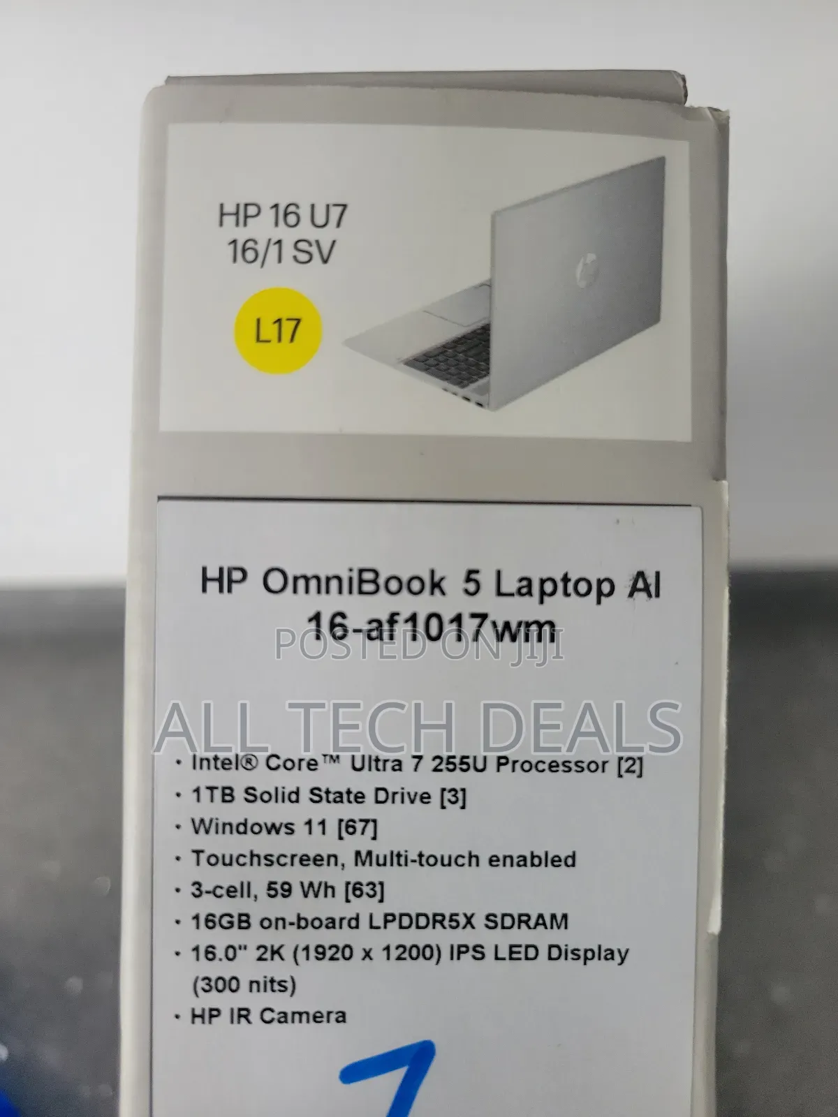 New Laptop HP OmniBook 5 16" 16GB Intel Core Ultra 7 SSD 1T