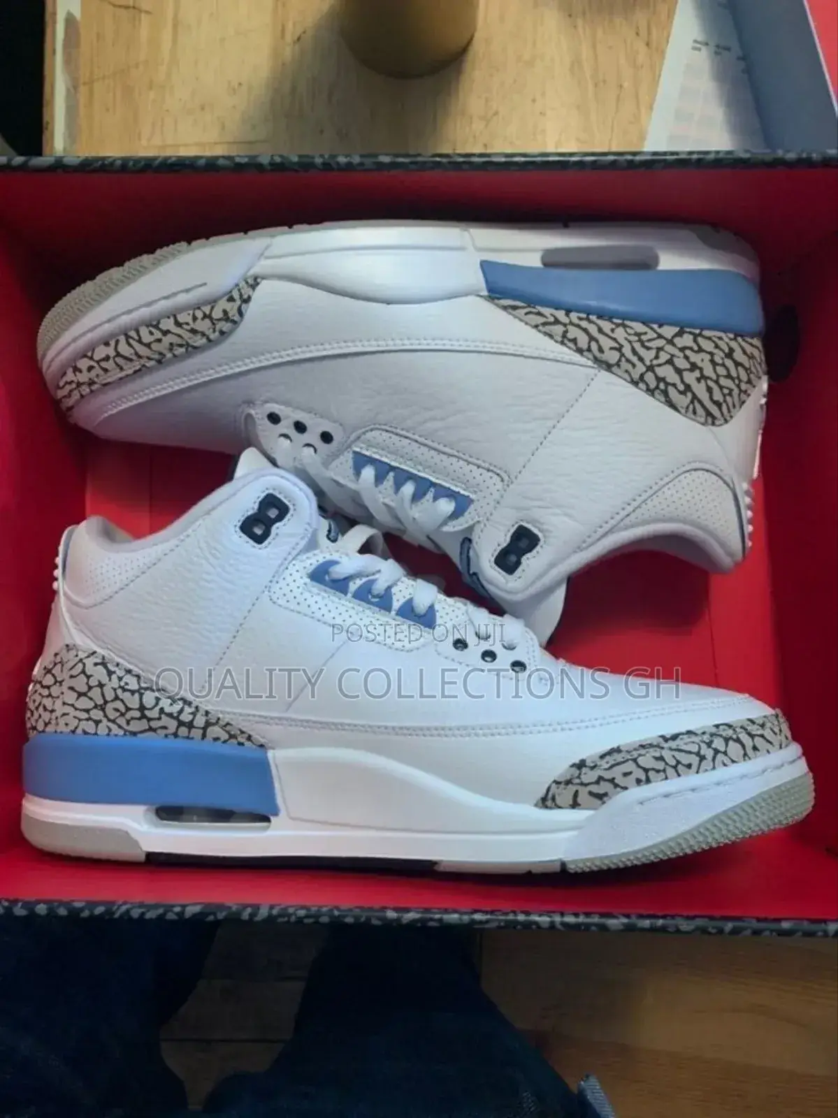 Jordan 3 White and Light Blue