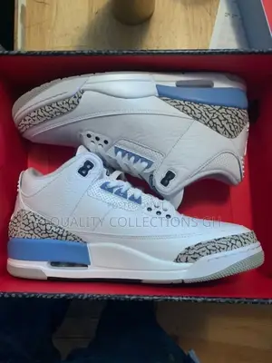 Jordan 3 White and Light Blue