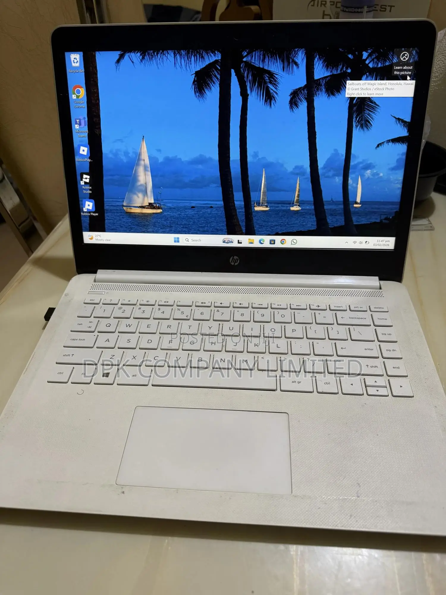 Laptop HP 8GB Intel SSD 140GB