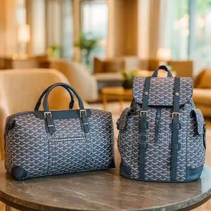 Goyard Boston 50 Duffel Bag and a Goyard Alpin Mm Backpack.