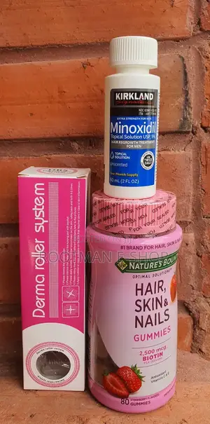 Professional Beauty Wellness Trio (Minoxidil,Roller Biotin)
