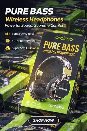 Oraimo Pure Bass Wireless Headphone Bass That Slaps Comfort That Rock