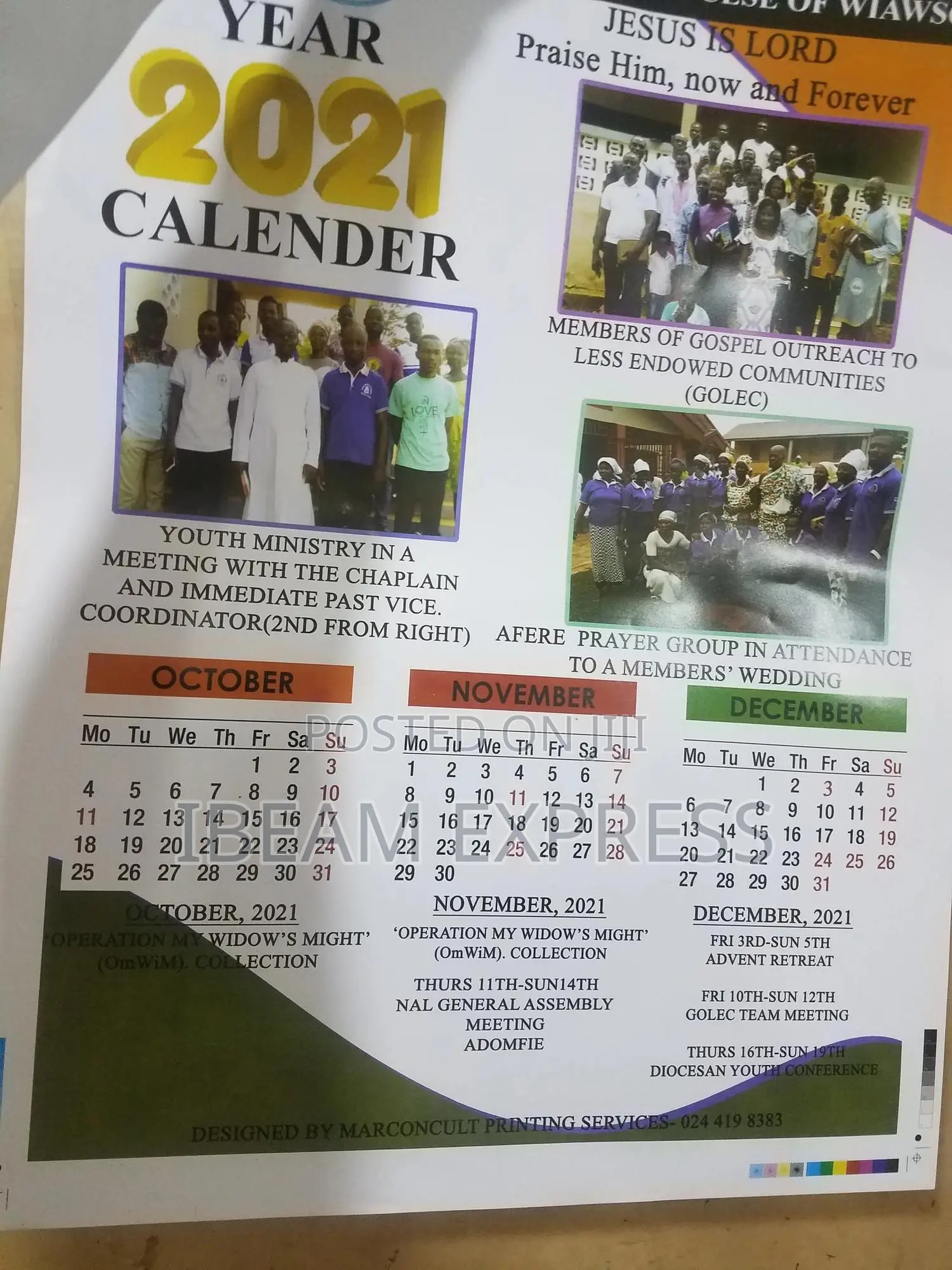 Calendar Printing