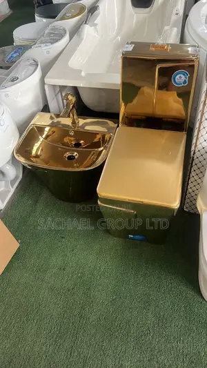 Luxurious Golden Water Closet